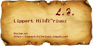 Lippert Hiláriusz névjegykártya